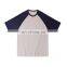 Wholesale Men's Short-sleeved 200g Linen New Short-sleeved Raglan Loose Color Matching Contrast Custom T-shirt