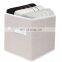 Customized household linen canvas cotton fabric home folding storage organizer box clothing with lid