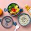 Round plastic bento lunch box container
