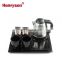 Honeyson water kettle tray set stainless steel for hotel 1.2L