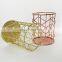 Luxury metal Storage basket pencil holder wire baskets small metal baskets for office table and book house