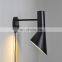 Modern LED Metal Black Wall Lamp Bevel Indoor Eye Protection Decorative Wall Lights