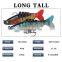 Amazon 8-section multi jointed 9cm 17.5g soft plastic jointed fishing lure for freshwater saltwater fishing