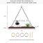 Set of 2 Wood Hanging Shelves for Wall - Farmhouse Rope Shelves for Bedroom Living Room Bathroom