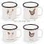 10 oz wholesale small camping white custom sublimation print metal enamel coffee mug