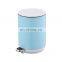 Modern design hot selling slim cover 5L stainless steel bathroom soft close function trash can kitchen pedal dustbin