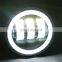 for jeep JK  bumper 07-17 year 30w 4 inch car led fog light with DRL