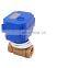 CWX-15N CR04 normally close AC85-265V DN20NPT brass female-female mini motorized ball valve for irrigation