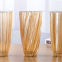 Gold Vertical Glass Vase Home Decoration Desktop Flower Container For Christmas Party