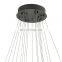 quality Modern Black Ring Ceiling Chandelier Room Bedroom Dining Room Light Luxury Crystal pendant light