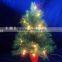 PVC material modern artificial tree/Calfornia Artificial mini Christmas Trees With Mental Square Bottom for Tabletop Decoration