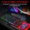 Conjunto de teclado e mouse TF260 luminoso. Conjunto de três pe?as: teclado de jogos com 87 teclas, mouse e mouse pad