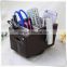 360 degrees rotatable faux leather remote control caddy