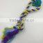 Pet product cotton rope rubber ball toy for dog