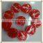 Bronzing Hot stamp label/metal tag label with anti-allergen and complete seal words