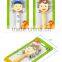 safety 6 months child girl smile and 9 small bells smooth handle cartoon music toy mini wooden hand bell musical instruments