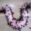 Wholesale Feather Products Suppliers 80G Chandelle Feather Boa Scarf Dyed Black Tip