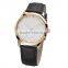 PVD rose gold stainless steel case watch white dial Sapphire glass with white double genuine leather