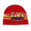 Soft winter football soccer fan warm crochet acrylic beanie new flog printing men knitted hat