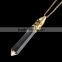 Beautiful 1pcs Clear Quartz Gold Jewelry Necklace Pendant