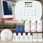 Wireless Professional GSM alarm system with LCD display and touch keypad