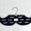 wholesale good quality velvet flocked ABS plastic letter hanger