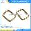 Metal rectangle buckles finished in antique brushed brass decorative in bag strap