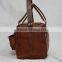Real Goat Leather Vintage Gym Duffel Bag Travel Luggage Bag Shoulder Bag