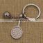 Hot sale fashion metal tennis ball keychain for souvenir