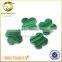 high quality clover shape zuanfa jewelry 6mm wholesale synthetic peacock stone