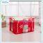 Merry Christmas Container Oxford Fabric Waterproof Printed Storage Box with Zipper