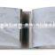 double wall lamp in bent glass diffuser with stainless steel backplate in chrome or brushed nickel color