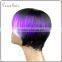 100% high quality heat resistant fiber carnival ombre purple cosplay wig