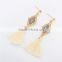 Popular fashion women gold earrings designs bead earring tassel earrings