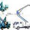 Self diesel motor power boom folding hydraulic rising platform machine