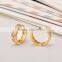 Simple Zircon Hoop Earrings-Cubic Zirconia 18K Gold Plated Hoop Huggie Handmade Earrings