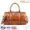 New desgin women genuine leather travel bag with different color