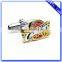 High quality shiny nickel plating zinc alloy cufflink