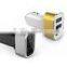 Aluminum Panel 3 port usb car charger 5V 6A for mobile