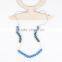 Fashion Jewelry Gray White Blue Round Beads Silicone Teething Necklace - Ombre 'Jesse' For Baby Teether TN081