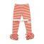 Children clothing wholesale halloween baby kids pants cotton orange striped girls ruffle pants toddler girl icing legging