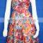 Breathable lady fashion dress, dress women, Spaghetti Strap Floral Printed Dresses