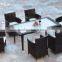 wicker dining room table and chair