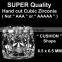 CUBIC ZIRCONIA SUPER QUALITY HAND CUT STONE CUSHION SHAPE 6.5 X 6.5 MM SIZE SYNTHETIC DIAMOND LOOSE STONE ( NOT MACHINE CUT CZ )