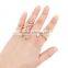 Hot Selling Crystal Butterfly Rings Double Fingers Ring Accessories For Women