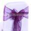 Hot selling organza sashes Wedding Banquet Organza Chair Cover Sashes