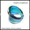 Stripe Murano Glass Lampwork Rings 17-19MM Wholesale Lot FREE