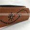 Tan Color Cheap Price PU Faux Leather Rivet Belt for Pants