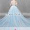 AR-49 Latest Dress Designs Short Sleeves Bride Dress Appliques Off-Shoulder Tulle Wedding Dress 2016