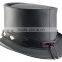 Black GENUINE LEATHER CowhideSkin TOPPER "Steampunk" Western TOP HAT